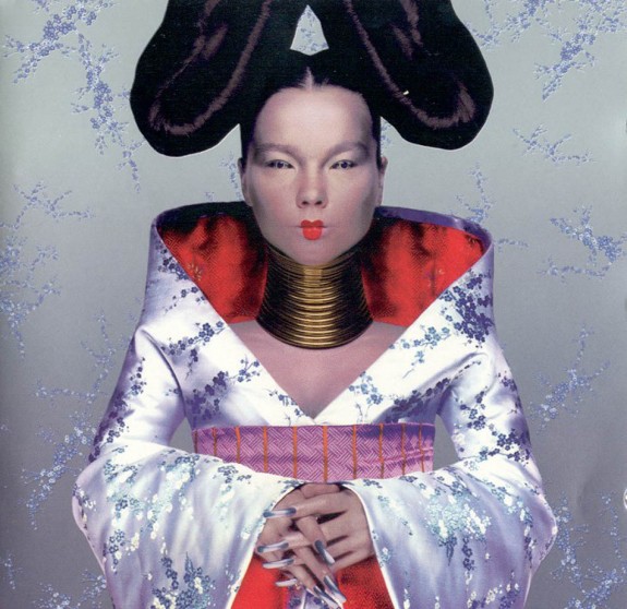 Before Gaga, Björk was McQueen's muse - he designed this Japanese-inspired outfit on the cover of her album 'Homogenic'