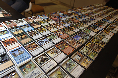Signed Magic cards on display at the 2008 Pro Tour Kuala Lumpur. Expect more action tomorrow onwards!
