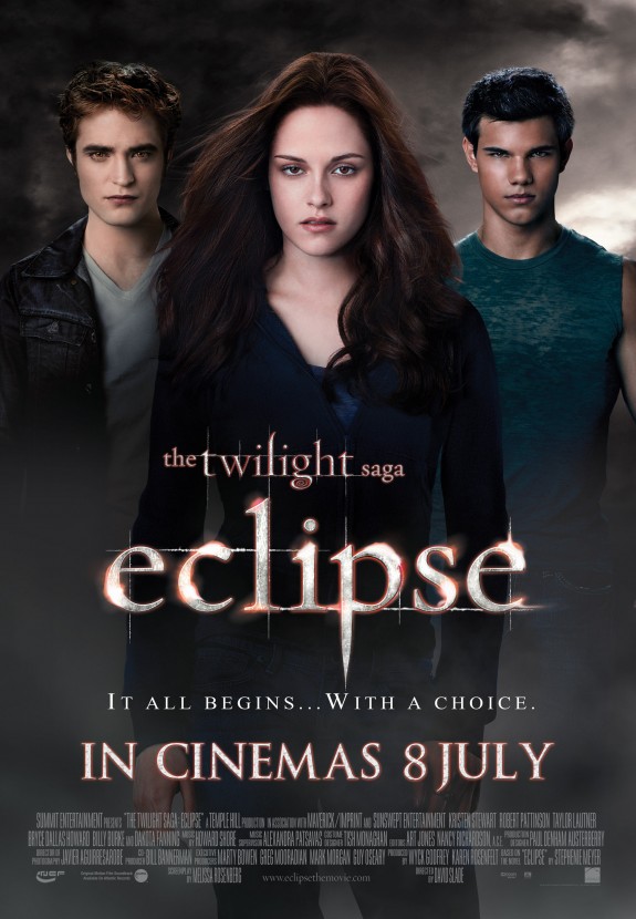 Directed by David Slade, Twilight Saga: Eclipse opens nationwide on July 8, 2010.