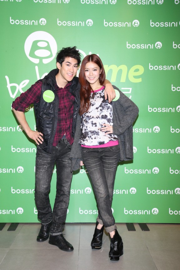 Aarif Lee and Janice Man at the Bossini event in Hong Kong 