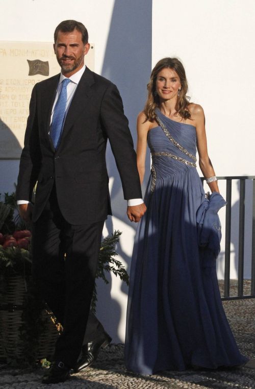 Princess Letizia and Crown Prince of Spain Felipe in August 2010