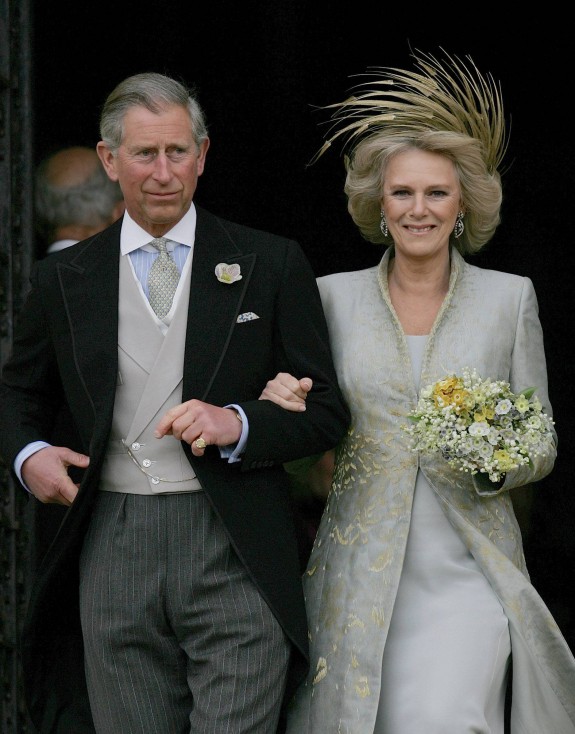 Britain's Prince Charles and his bride Camilla Duchess of Cornwall leave St George's Chapel in Windsor, England following their civil wedding ceremony in 2005.