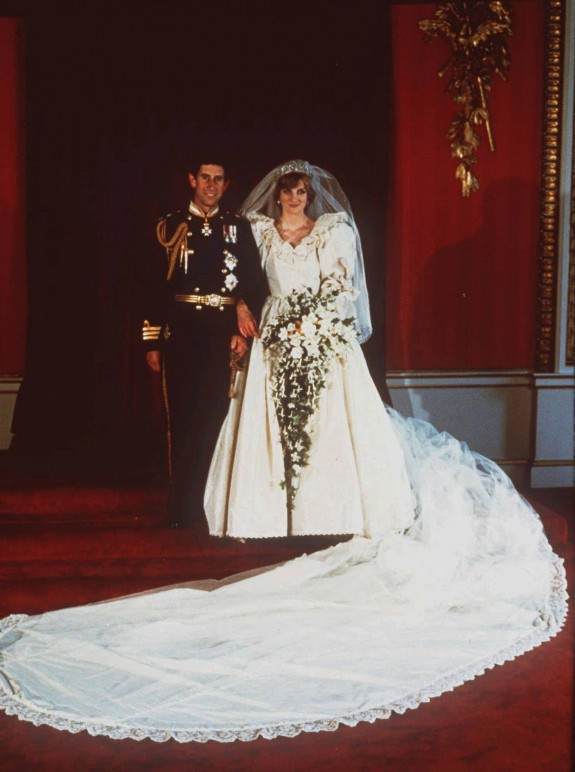 Prince Charles and Princess Diana on their wedding day in July 1981.
