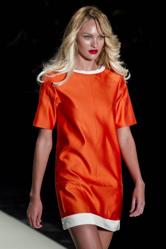 A simple but gorgeous creation by Colcci at the Sao Paulo Fashion Week, in Sao Paulo, Brazil.