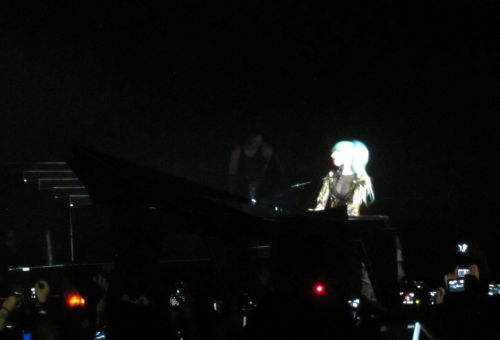 Gaga on the piano