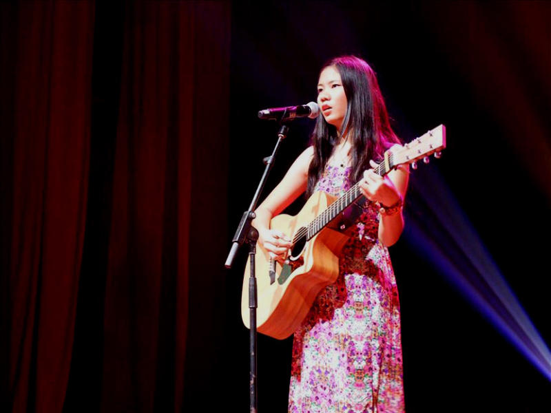 Young singer-songwriter Amrita Soon bagged a bronze medal in the Solo Singing category with her own composition, Red.