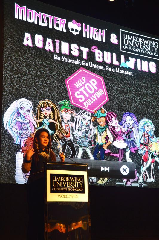 Limkokwing University of Creative Technology associate vice-president for talent and creative development Datuk Tiffanee Lim, who hopes to encourage "conversations" about bullying, having been a victim herself in primary school.