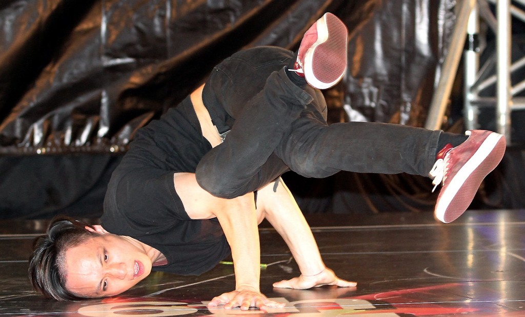 Champion Teh Pitt Den, during his 2013 Police Story inspired dance at the 6th Gastby Dance Competition at Sunway Pyramid ice skating rink