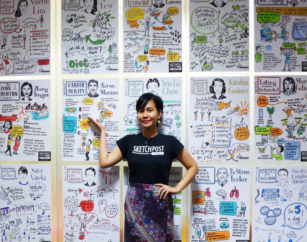 Bernie Quah, 24, from Petaling Jaya, Selangor studied Interior Design before realising her true calling as a graphic recording artist.