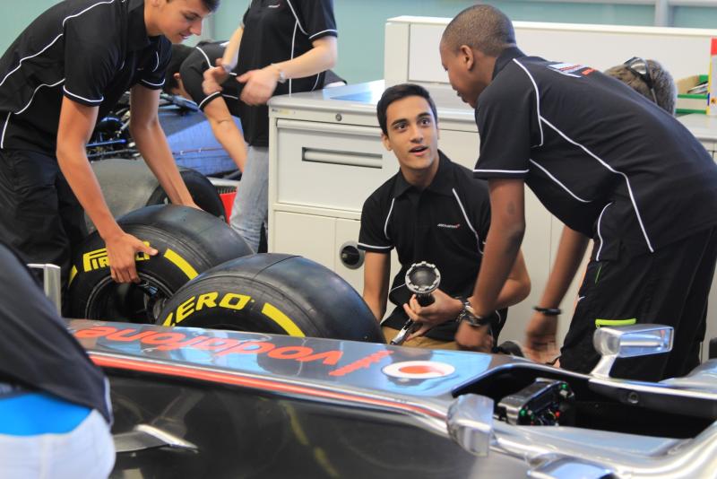 Rahul Mayer during one of the training sessions at the McLaren Performance Academy.
