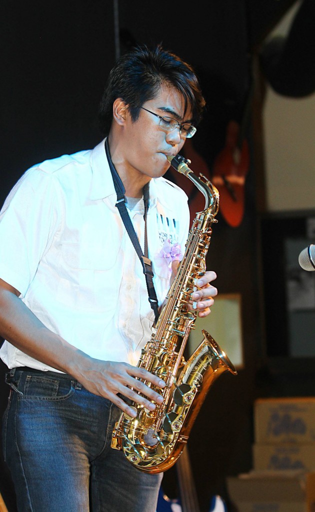 Eizaz Azhar, an advisor on the youth advisory board for the World Youth Jazz Festival, also plays the saxophone.