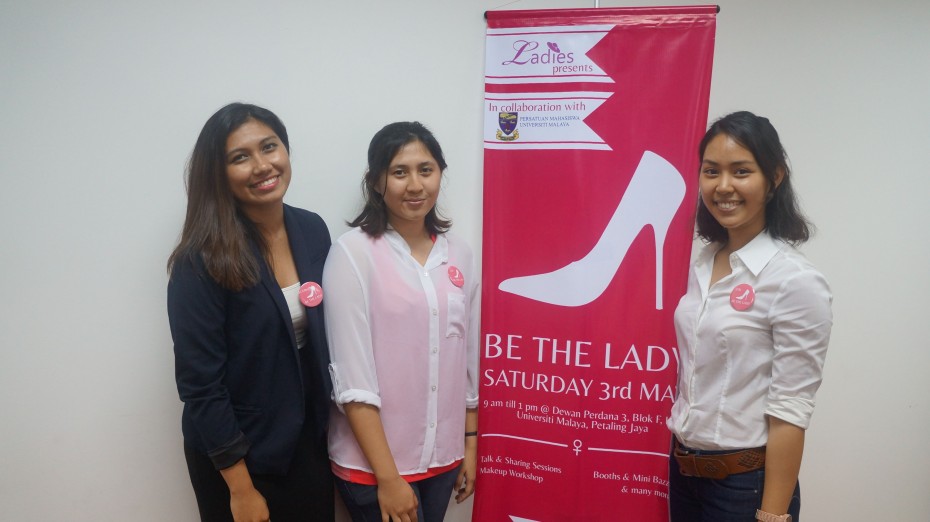 (From left) Faren Zori, Siti Nur Zaimah Zaini and Marissa Mahfar, founding members of women’s NGO Ladies.