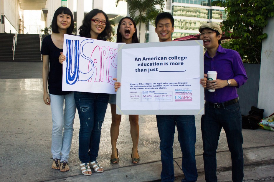 A group of Malaysian students run USAPPS, a non-profit organisation that helps young Malaysians with US college applications.