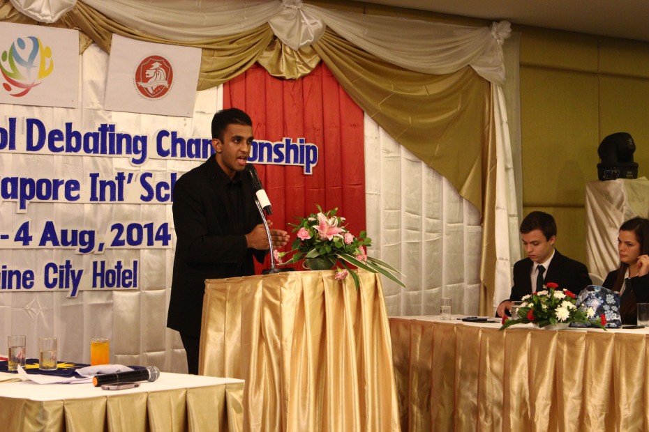 Thevesh was named Overall Best Speaker at the Asian World Schools Debating Championship (AWSDC) - Photo by MIDP.
