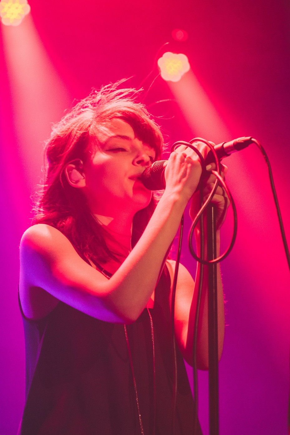 Although she is the band's vocalist, Lauren Mayberry occasionally plays the synthesizer. Photo by All Is Amazing.