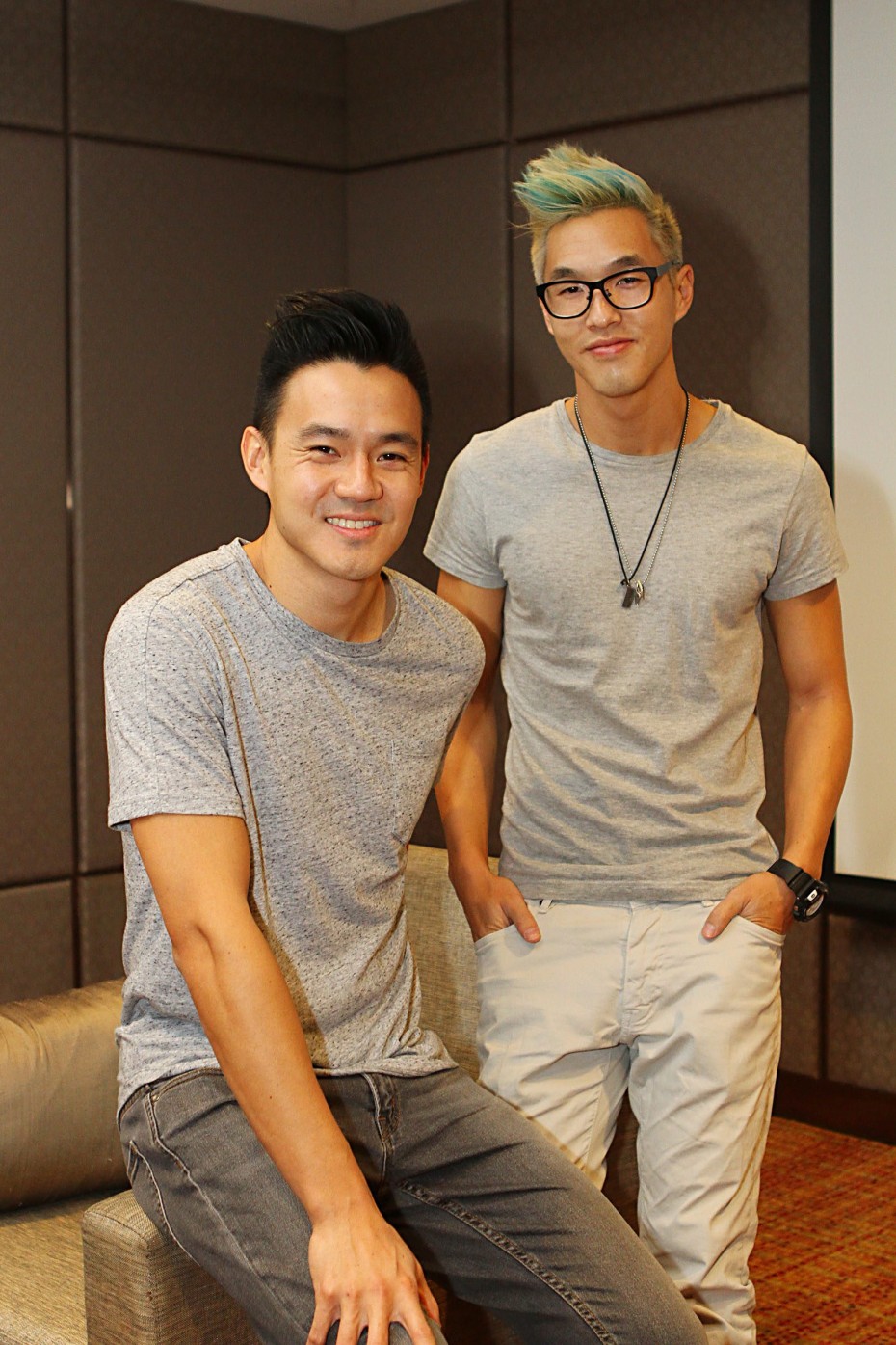 Philip Wang (left) and Wesley Chan, both 30,  have a third partner named Ted Fu who couldn't make it to Malaysia to talk about their new film.