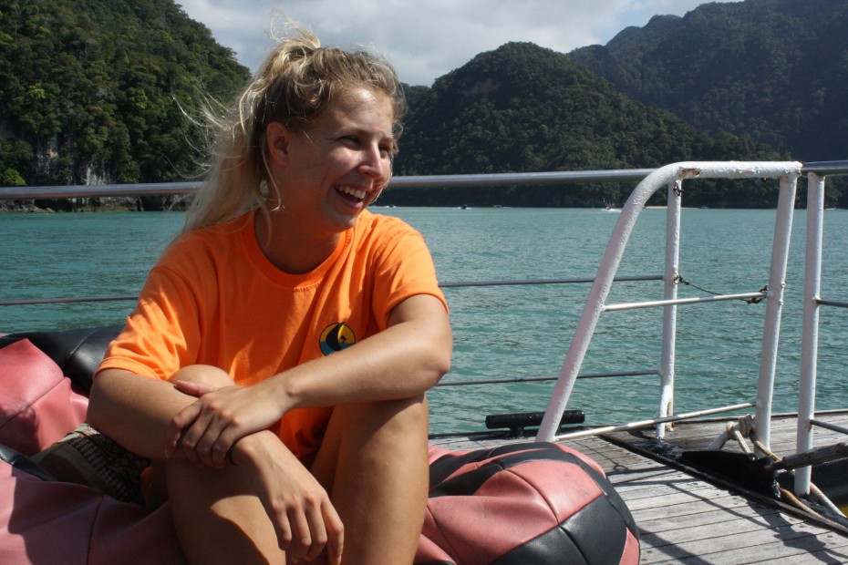 Olivia Laurent explains that she is happy working in Langkawi.