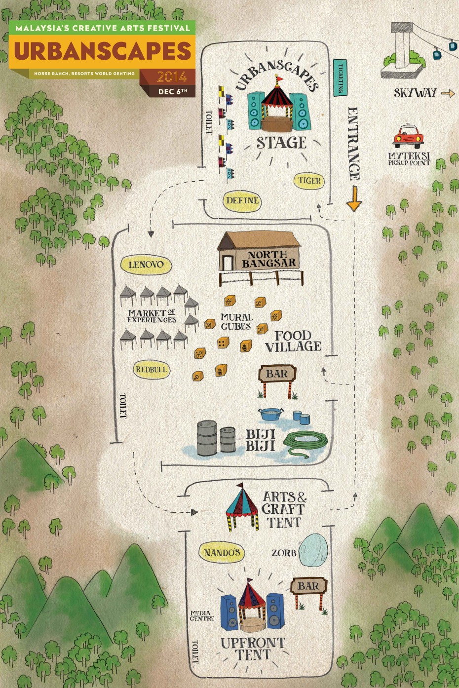 The festival map by Urbanscapes.