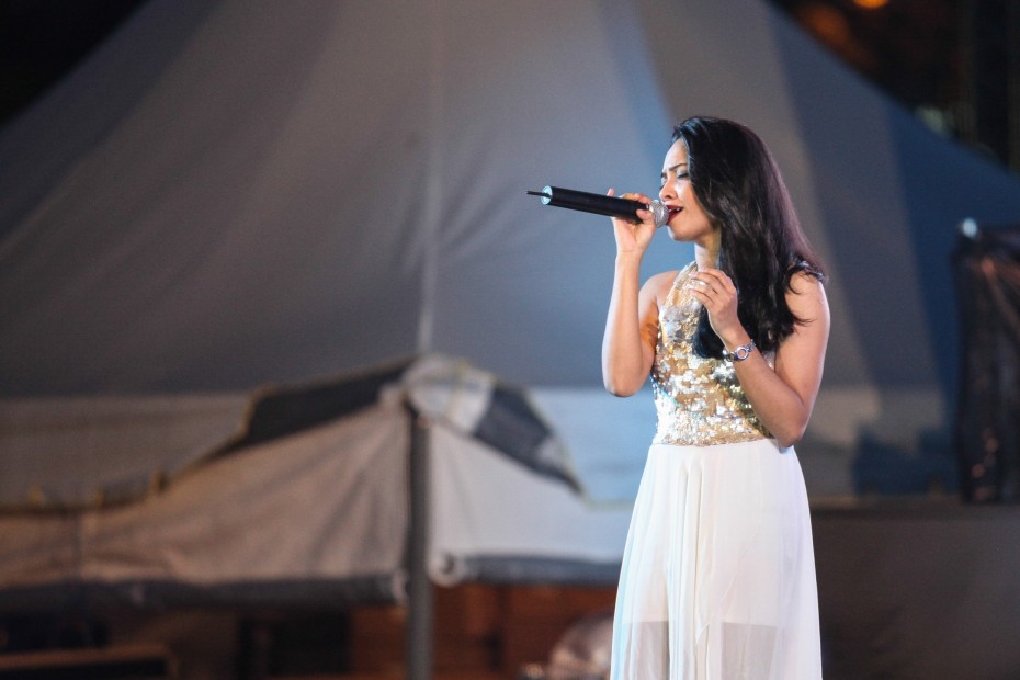 Malaysia's sweetheart, Dasha Logan, looked practically radiant in a flowing chiffon gown as she sang in the starter performance. - Photo: Tropfest SEA 