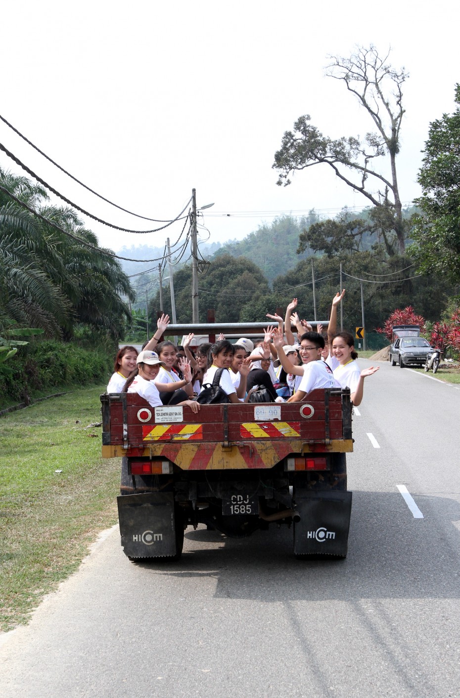 The journey to the Sungai Dalam orang asli village was an adventure in itself as the BRATs got to ride through the jungle on the back of a truck
