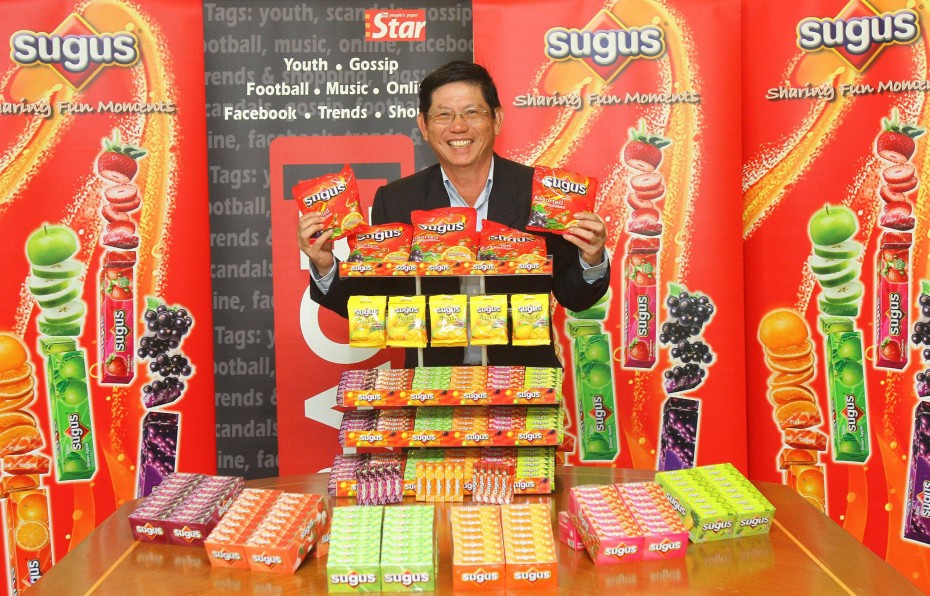 The Wrigley Company managing director Ku Kim Huat will be bringing a lot more Sugus treats to Cheer 2012 next month, including their latest pineapple flavour.