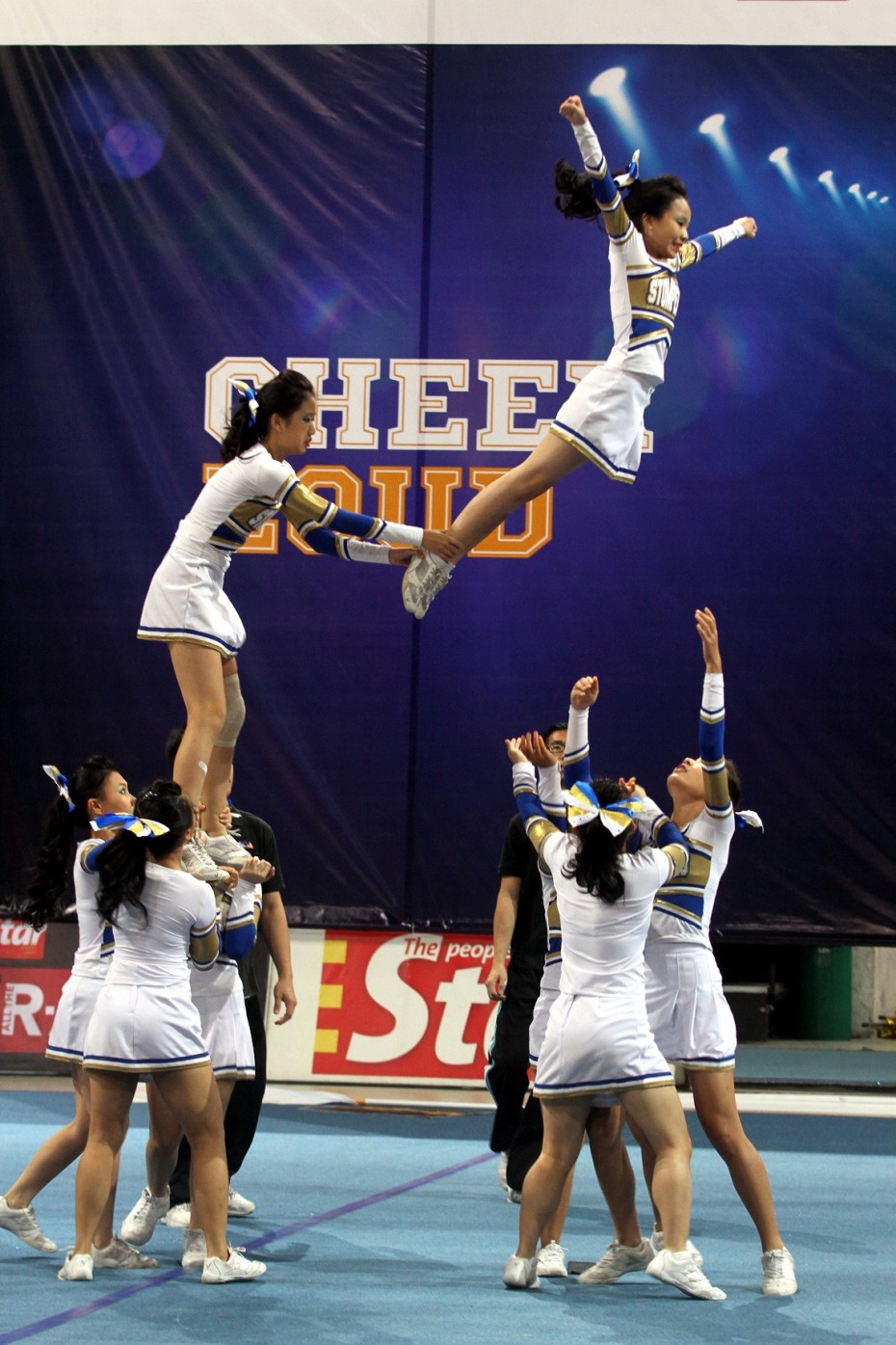 Let's get loud: Here are some photos of all the action at CHEER 2014 to whet your appetite ahead of this year's competition. Get ready for even more cheerleading action, heart-stopping stunts, silly games with celebrity hosts and, of course, school spirit!