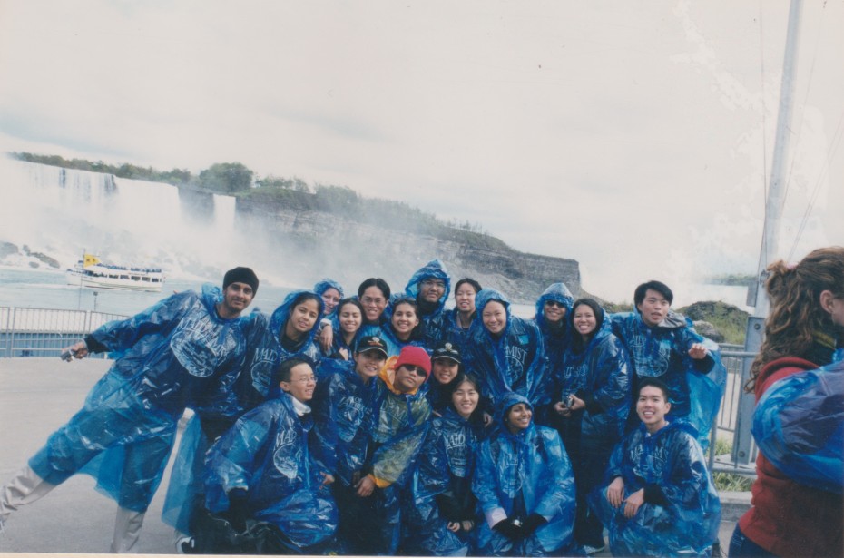 Hafeez (front row, third from left) at Niagara Falls as part of a Rakan Muda Team Malaysia programme. He joined it because he felt the experience would inspire his peers to be more open to opportunities outside their comfort zones.